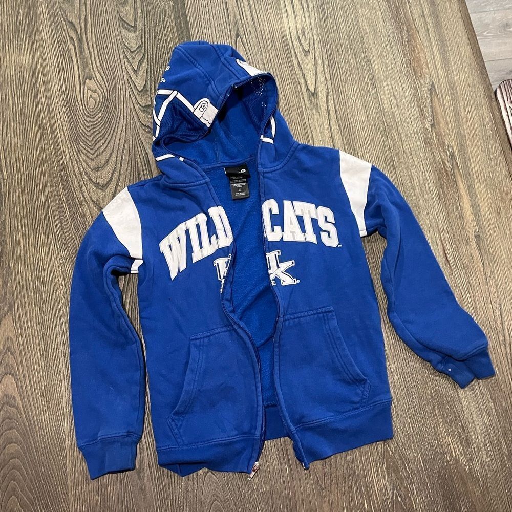 Gen 2 Sports Kids Kentucky Wildcats Zip-Up Hoodie Sweatshirt Blue White Small/8